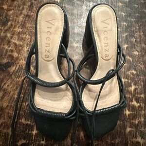 Free People Black Strappy Sandals